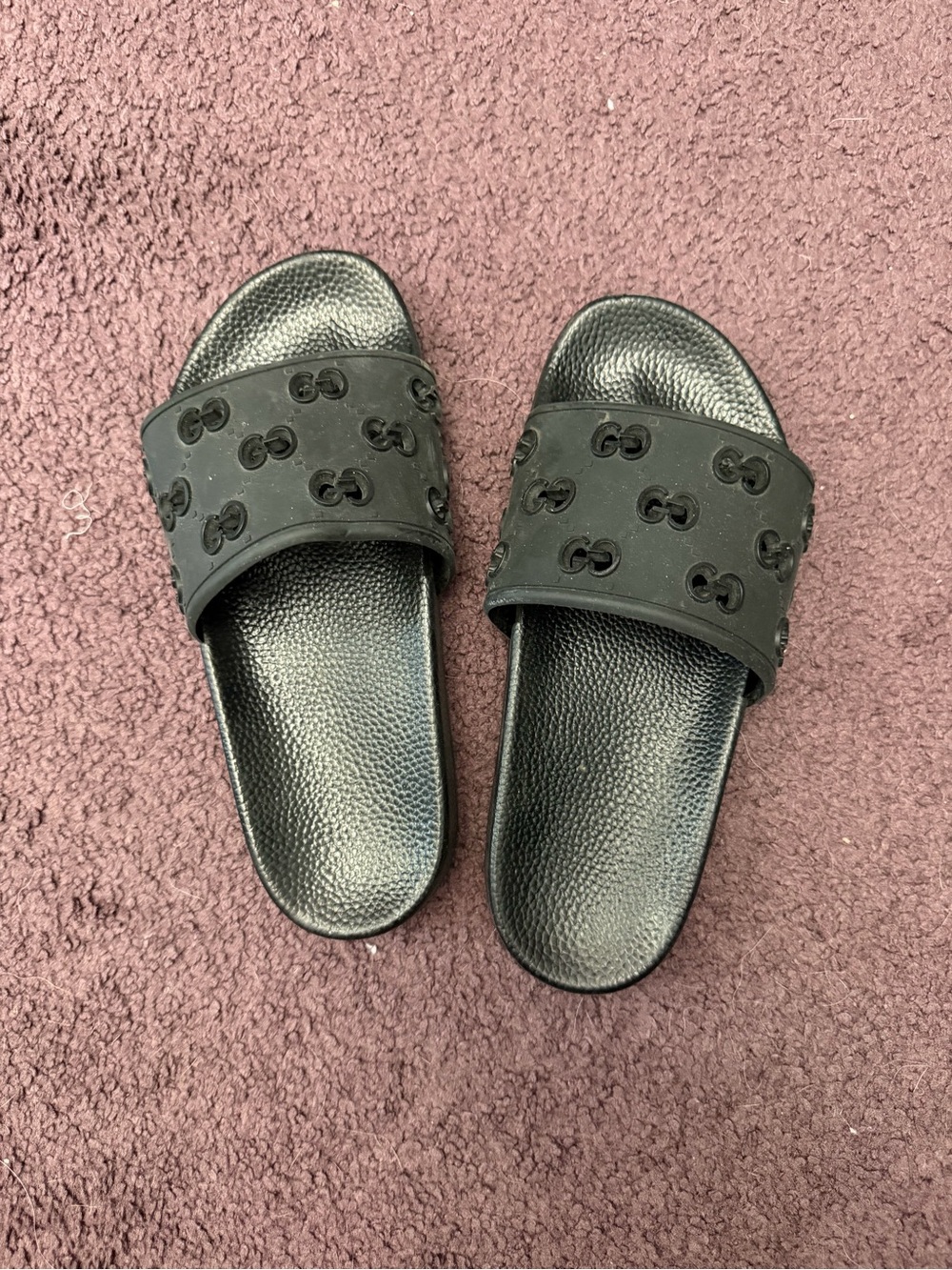 Gucci Black Logo Slide Sandals
